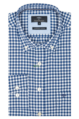 Фото рубашки Приталенный силуэт Рубашка FYNCH HATTON, цвет синий