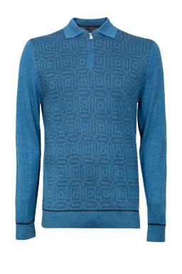 Джемпер-поло ENRICO CERINI 244116/DENIM BLUE